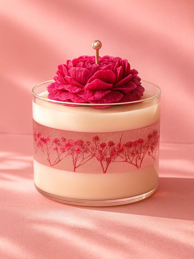 Blooming Rose Art Candle