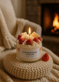 Strawberry Cream Dessert Candle