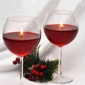 Red Wine Glass Candle